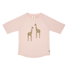Afbeelding in Gallery-weergave laden, Lässig T-Shirt Korte Mouwen Giraffe Powder Pink
